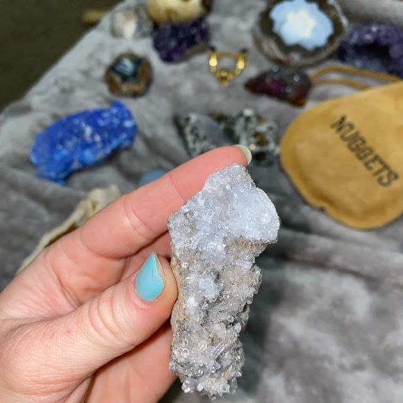 Raw Celestite Geode Druzy Crystal - Picture 4 of 8